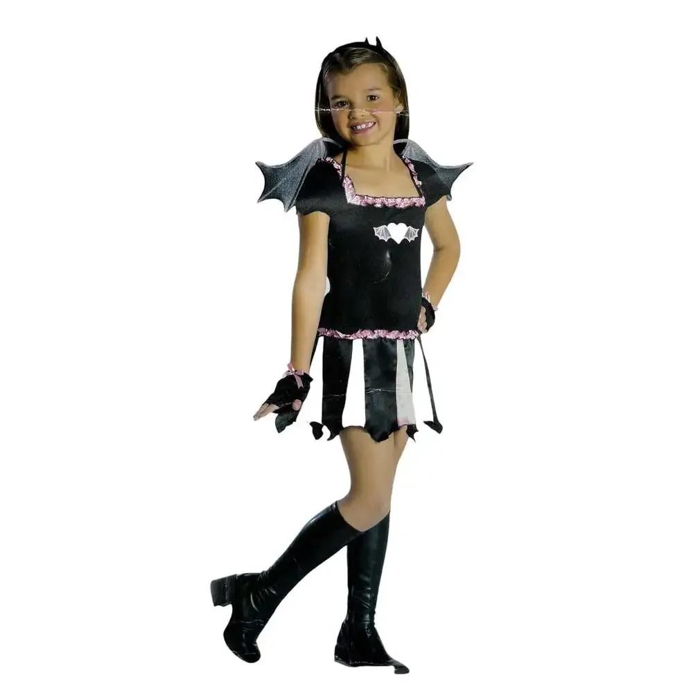 Fun World Sweetheart Bat Girls Child Small 4-6 Halloween Costume Black & Pink